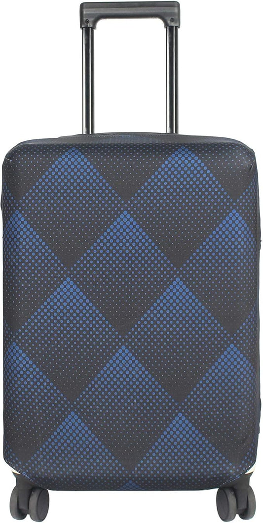 HYPER VENTURE Washable Luggage Cover - Fashion Suitcase Protector Fits 23-26 Inch Luggage (Blue Cube, M)