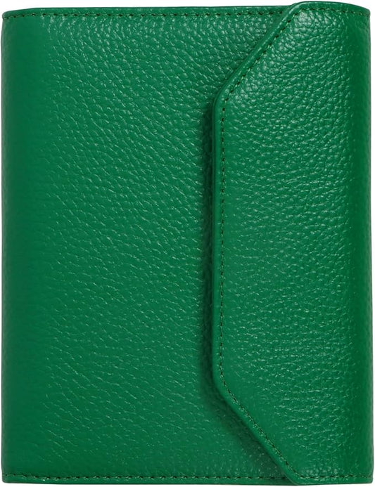 Leather Passport Holder Cover,Passport Book Holder,Rfid Blocking Travel Wallet Protect Your Card Security,Travel Document Organizer for Men Women,Airport Essentials Gift (Green)