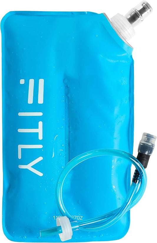 Soft Flask - Shrink As You Drink Soft Water Bottle for Hydration Pack - Folding Water Bottle Ideal for Running, Hiking, Cycling, Climbing & Rigorous Activity