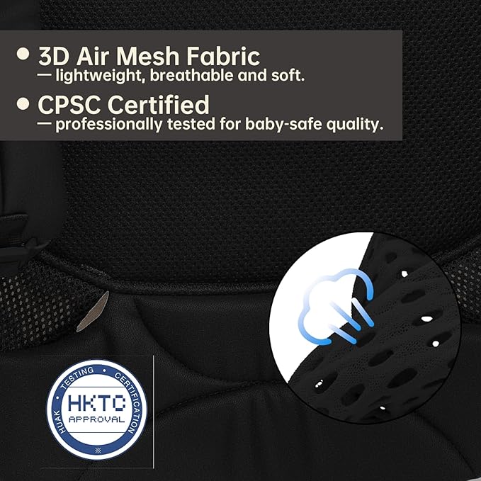 Baby Carrier for Newborns to Toddlers, Adjustable, Ultra-Soft and Weightless, Ergonomic Baby Carrier with Head Support, Baby Travel Gear, Baby Essentials (Black)