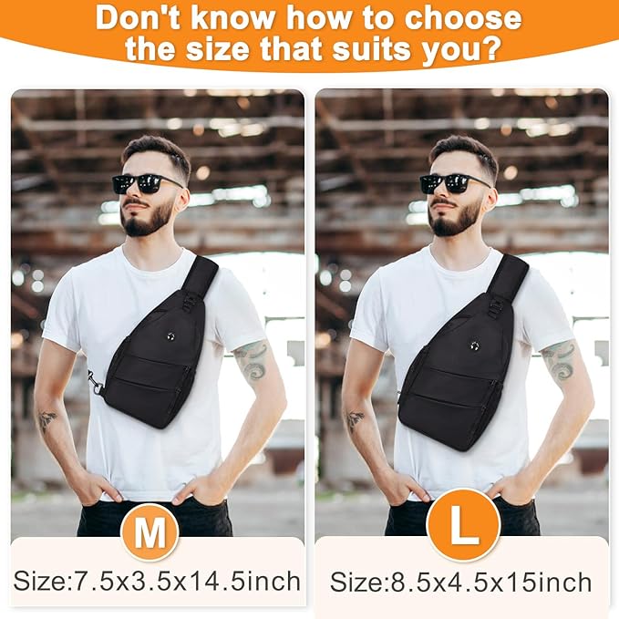 Crossbody Bags for Women Men Trendy Sling Bag Bakpack Casual Chest Bag with Convertible Shoulder Strap