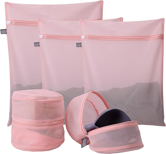 Kimmama Laundry Bag Mesh Wash Bags, Washing Machine Wash Bag, Net Washer Sack with Zipper, Dryer Pouch for Cleaning and Drying Cloths, Garment, Sweater, Delicates, lingerie, Bra, Pant, Sock, Toys
