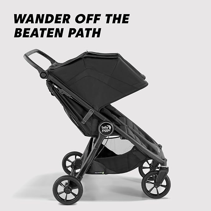 Baby Jogger City Mini GT2 All-Terrain Double Stroller Jet Black Perfect for Newborn and Toddler Compatible with Britax Cybex Graco and Maxi Cosi Infant Car Seats