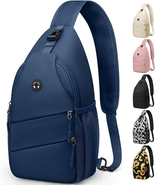 Crossbody Bags for Women Men Trendy Sling Bag Bakpack Casual Chest Bag with Convertible Shoulder Strap