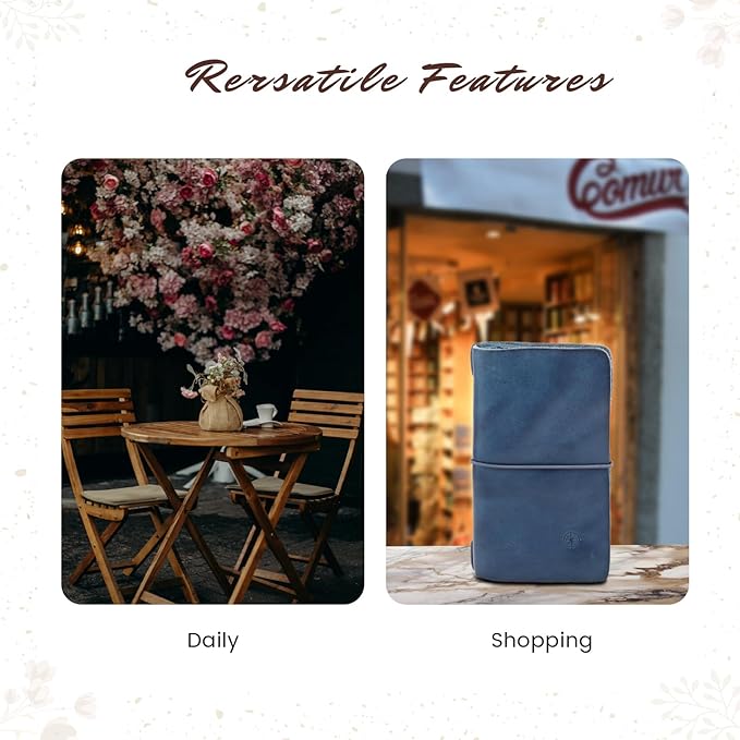 Genuine Leather Nomad Organizer Travel Wallet | Women's Wallet Clutch Passport Holder