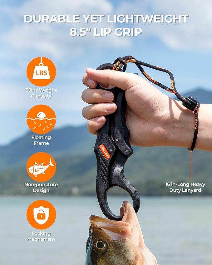 KastKing SteelStream Fishing Tool Set, Fishing Gear - Corrosion Resistant Fishing Pliers, Fillet Knife, Fishing Scissors, Fish Lip Gripper, Multi-Functional Jaw, Fishing Gifts for Men