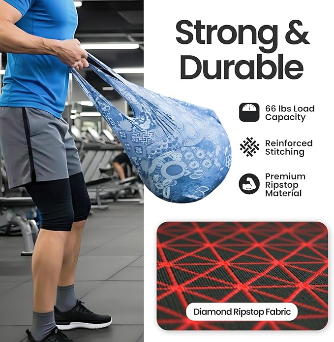 Nanobag Ultra-Lightweight Foldable Sling for Women & Men, Reusable Grocery & Travel Bag, Packable Collapsible Compact Market Crossbody (Sling Stars)