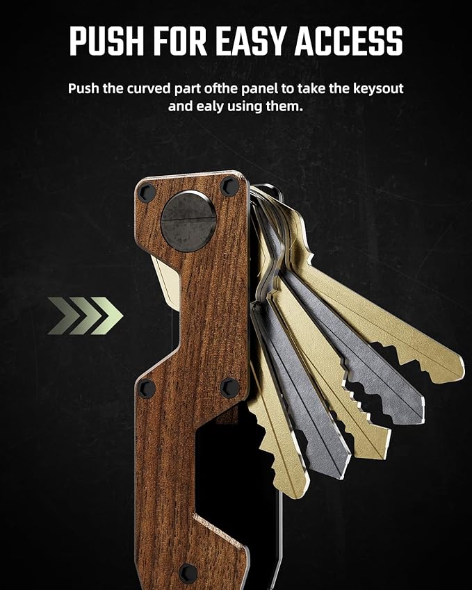 Key Organizer Compact Key Holder Metal Key Chain Minimalist key case key holder for keychain Secures 1-5 Keys
