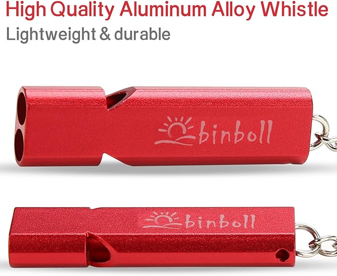 Emergency Whistles Lifeguard Safety Whistle with Lanyard and Keychain for Outdoor Camping Hiking Boating Backpacking Fishing Kayak Kids Rescue Signaling Loud Survival Whistle
