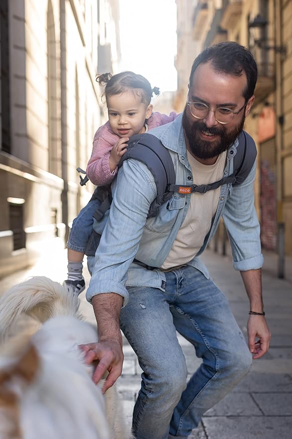 Beco 8 Baby Carrier from Newborn to Toddler (7-45lbs) - All in 1 Hybrid Front, Hip and Backpack Style Carrier with Breathable, Cooling Mesh - Dark Grey