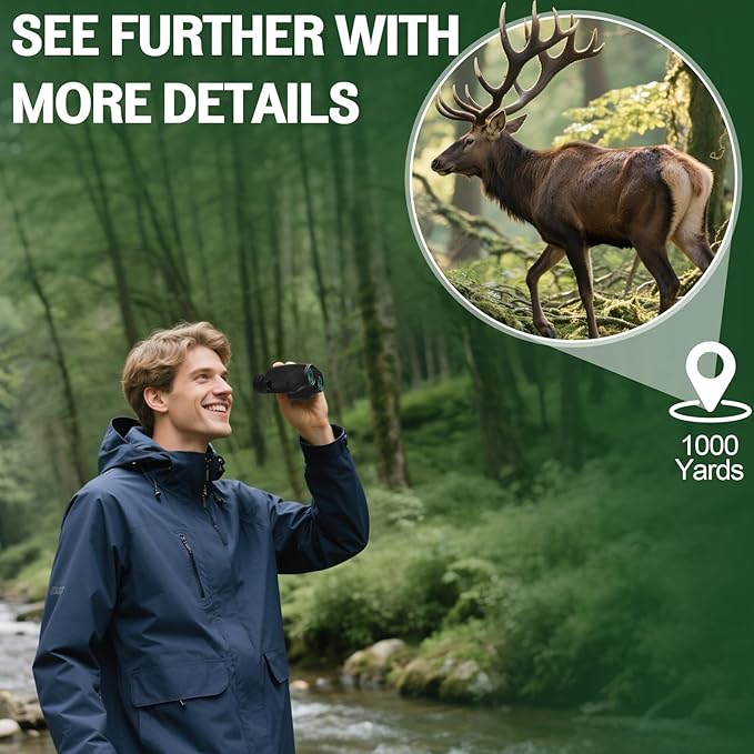 12x32 Compact Binoculars for Adults Kids - Aurosports Small Binoculars for Birdwatching - High Power Easy Focus Lightweight Binocular for Traveling Hunting Cruise Ship Hiking