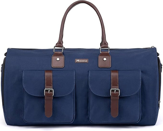 Modoker Garment Convertible Weekender Bag,Carry on Canvas Garment Duffle Bag Heavy Duty Overnight Bags for Men Women