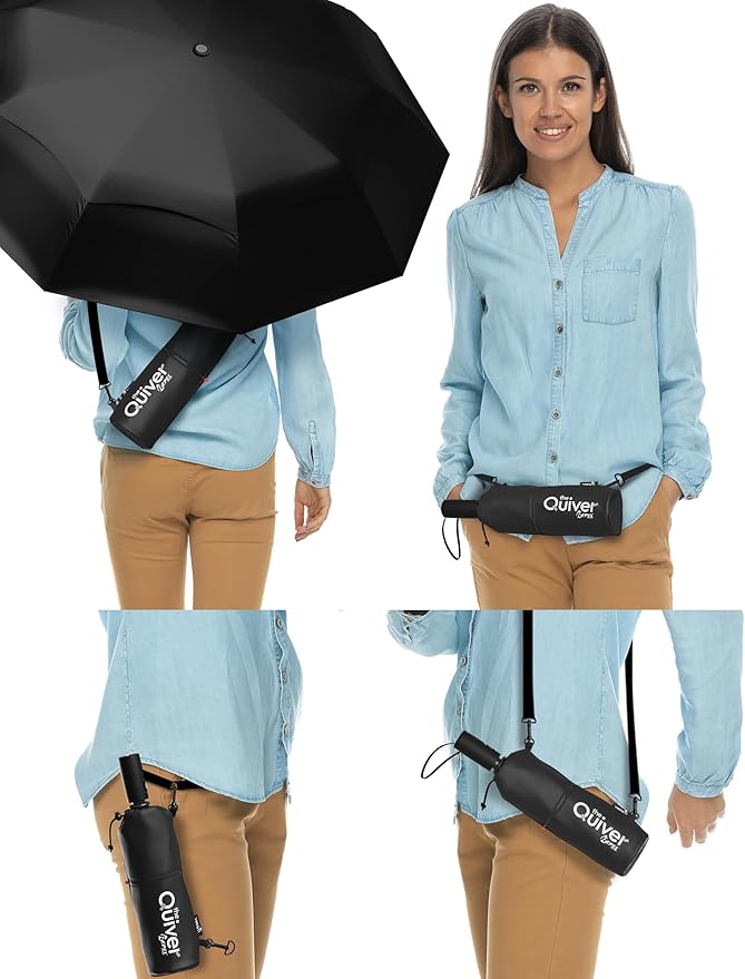 REPEL Windproof Travel Umbrella - Compact & Withstands Winds up to 85MPH , Strongest Premium Auto Folding Umbrella for Rain and Sun - Durable, Light & Portable for Women & Men , Fits Backpack & Cars