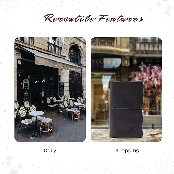 Genuine Leather Nomad Organizer Travel Wallet | Women's Wallet Clutch Passport Holder