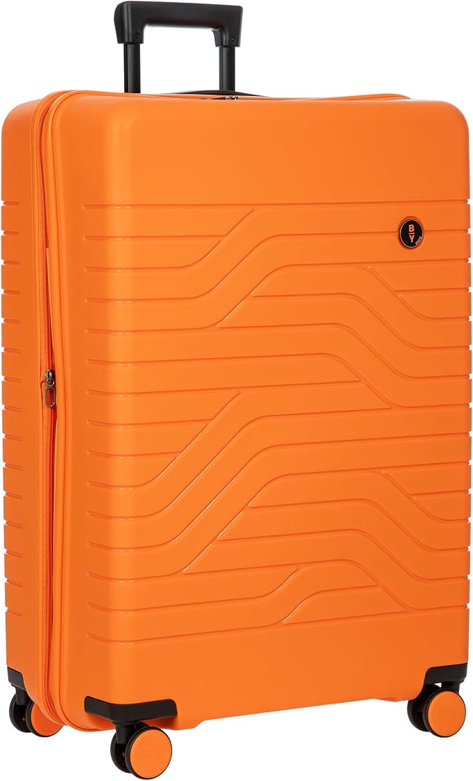 Bric's B|Y Ulisse Spinner Suitcase, Expandable Hard Shell Luggage with TSA Lock and Smooth 360° Wheels 28" – Orange