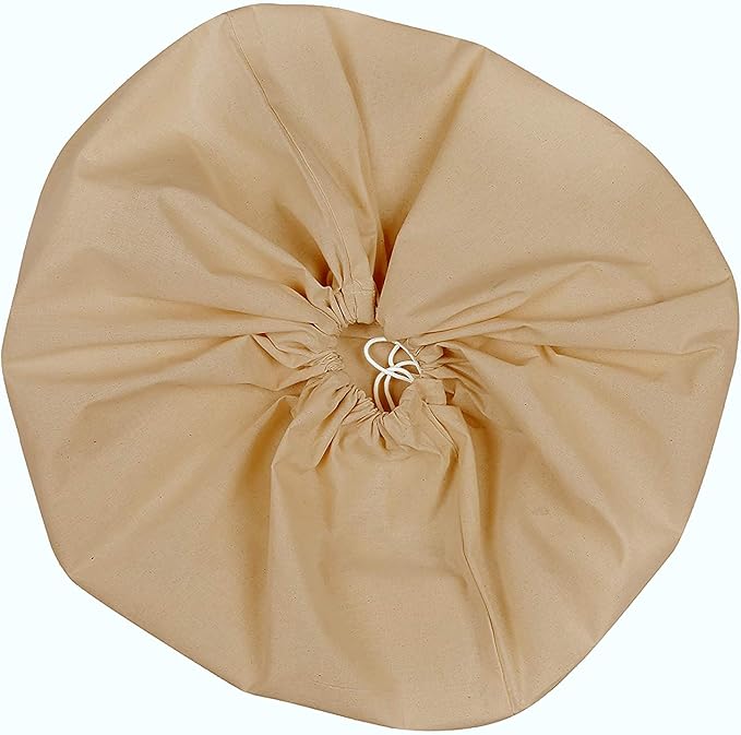 Urban Villa Laundry Bag Canvas|Dirty Clothes Travel Laundry Bag|Machine Washable|Reusable College Hostel Hamper Liner Bag for Garments Delicates Drawstring Closure 4 Pack Taupe Color|Size 28X36 Inches