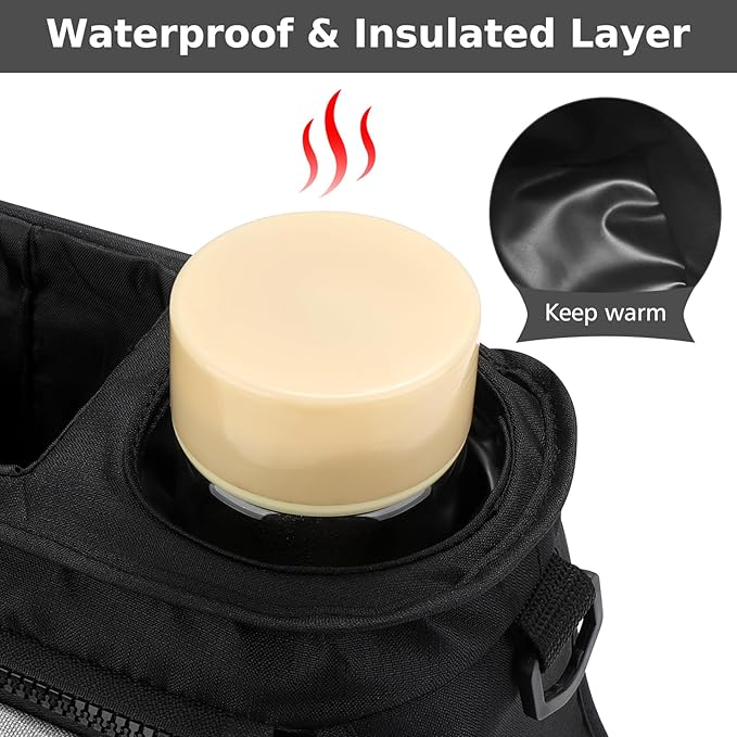 Accmor Universal Stroller Organizer with Insulated Cup Holder Detachable Phone Bag and Shoulder Strap,Stroller Bag Caddy Organizer Fits for Uppababy, Baby Jogger, Britax Strollers