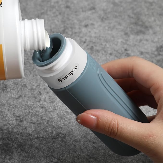Travel Bottles for Toiletries, 5 Pack TSA Approved Travel Size Containers, 3oz Leak Proof Refillable Travel Accessories for Shampoo Conditioner, BPA Free Travel Bottles with Toiletry Bag