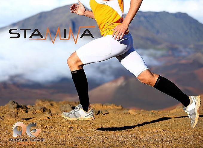 Physix Gear Compression Socks 20-30 mmHg - Men & Women - Running, Nurses, Shin Splints, Flight, Travel