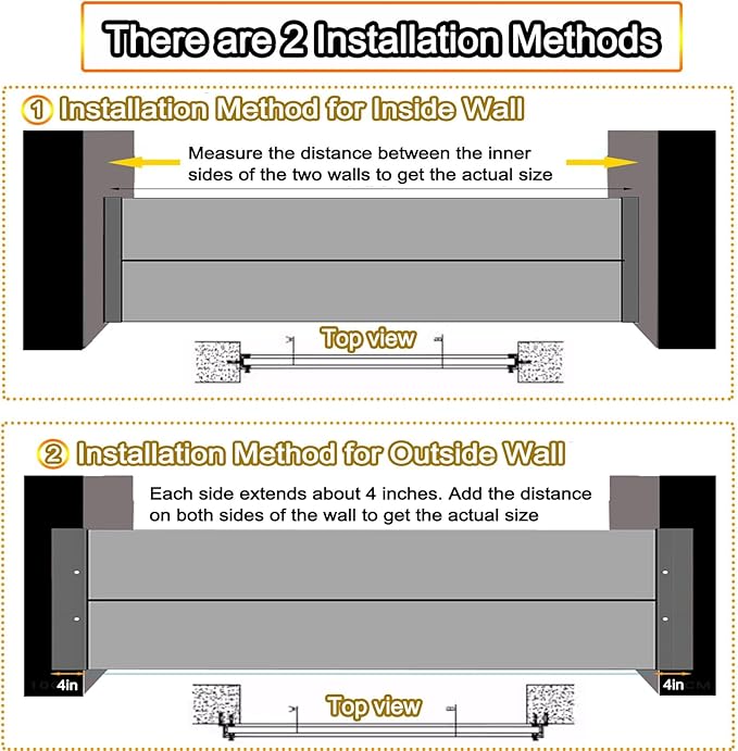 Reusable Flood Barrier, 3/4/5/6/7/8/9/10/11/12/13ft Long Heavy Duty Aluminum Water Barrier Shield for Sliding Glass Door/Driveway/Home Doorway, Removable Stopper Shield with Rubber(H 2ft(6