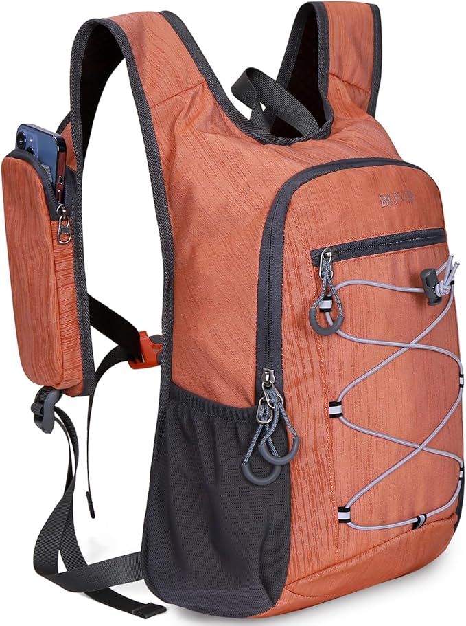 BOVIP 20L Hiking Backpack Lightweight Packable Hiking Daypack Small Travel Outdoor Foldable Shoulder Bag Orange