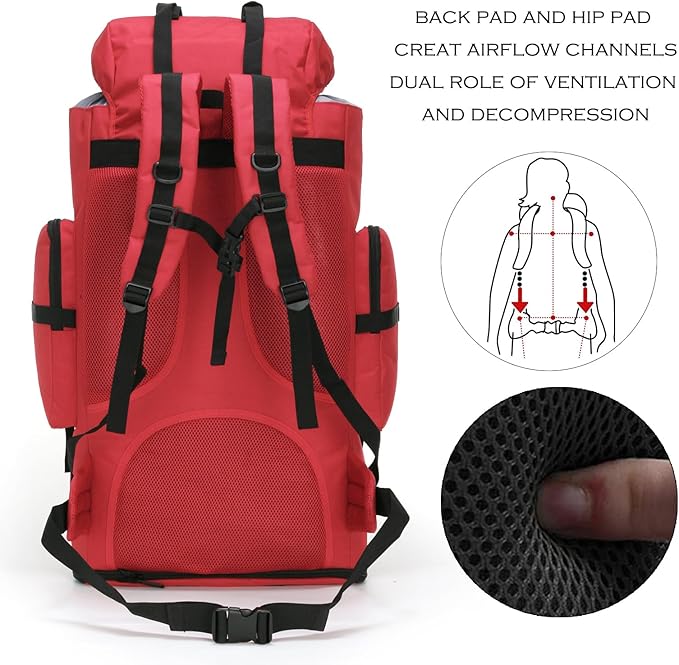 Hiking Backpack for Men 70L/100L Camping Backpack Military Rucksack Molle 3 Days Assault Pack for Climbing