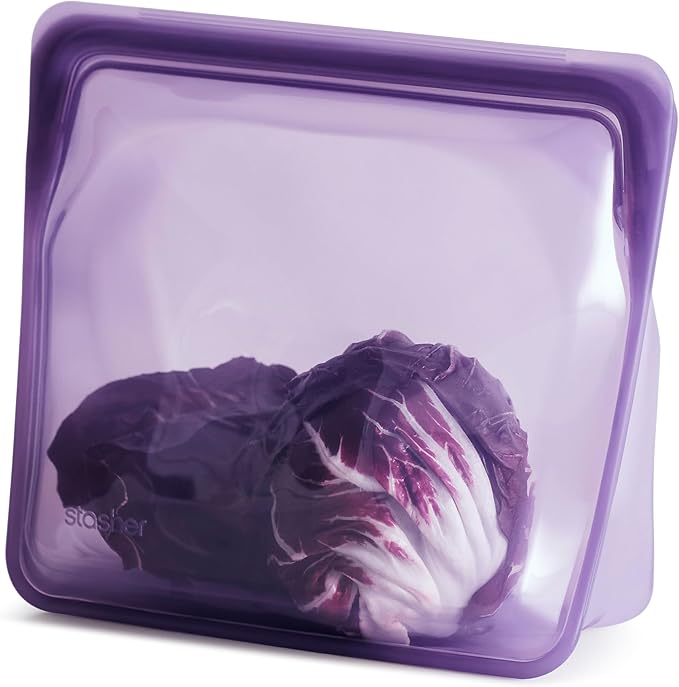 Stasher Premium Silicone Reusable Food Storage Stand-Up Mega Bag, Sea Urchin, Microwave, Sous Vide, Dishwasher, Oven and Freezer Safe, BPA Free, Leak-free, Eco-friendly, 104 Oz