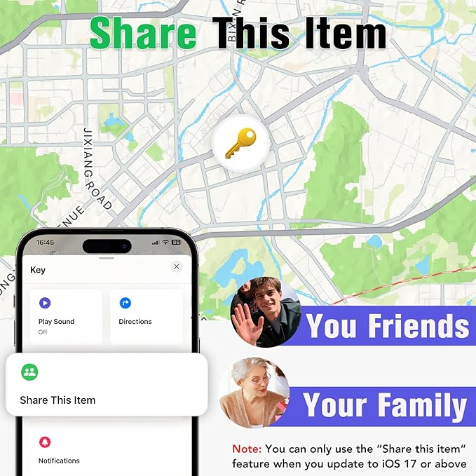 Air Tracker Tags-4 Pack: Smart Bluetooth Tracker, Item Finder Works with Apple Find My (iOS Only) App, Trakcer Tag Locator for Keys, Luggage, Satchel, Backpack etc. (Not for Android Devices)