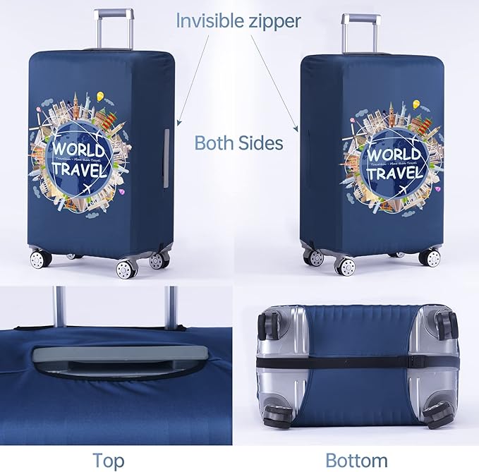 TRAVELKIN more than travel Luggage Covers For Suitcase Tsa Approved,Suitcase Cover Protector Fit 18-32 Inch Luggage