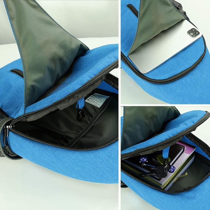 WATERFLY Crossbody Sling Backpack Sling Bag Travel Hiking Chest Bag Daypack