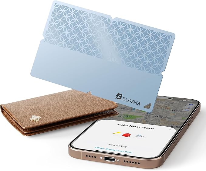 2025 [Apple MFi Certified] (iOS Only) Bluetooth Tracker Smart Finder for Apple Find My, iPhone Card Wallet Finder GPS Tracker, 5-10 Years Battery, Keys Finder and Item Locator for Keys, Bags, Passport