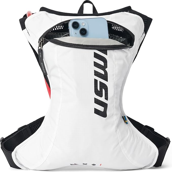 USWE Race 2.0, Ultra Lightweight Hydration Backpack with 2.0L / 70oz Water Bladder, Leak Proof Pack for Gravel, MTB, Running, Hiking, Cycling, Camping, Biking for Men,Women