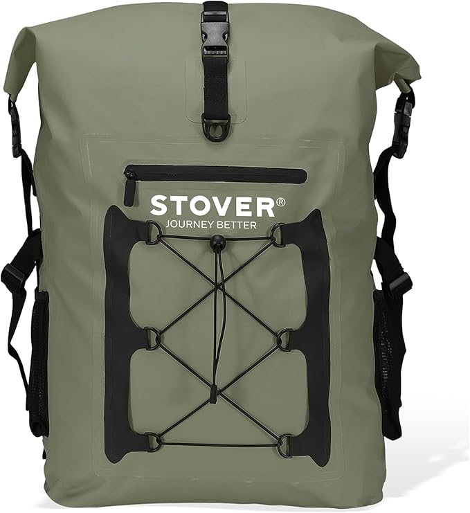 STOVER 5/10/25/30/40/55L Waterproof Backpack- Floating Dry Bag for Kayaking, Travel, Beach, Hiking, & Camping, Men/Women