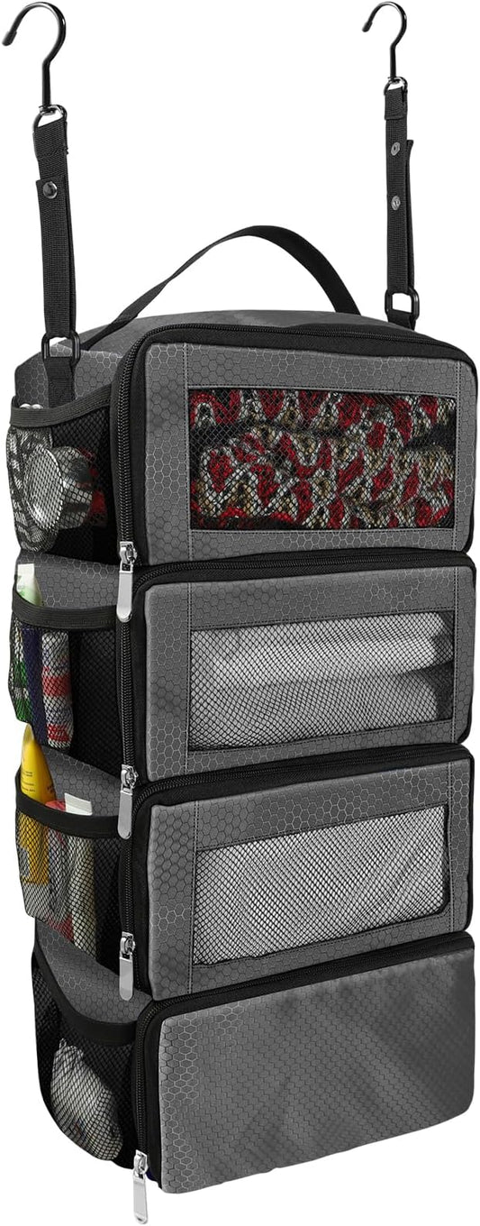 Suitcase Organizer, Travel Luggage Organizer Portable Hanging Travel Shelves Collapsible Hanging Packing Cubes for Carry on Suitcase