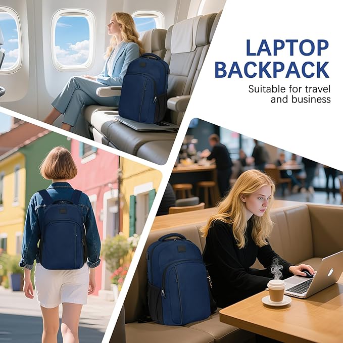 LARIPOP Extra Large Backpack,17.3 Inch Business Laptop backpack for Men Women with USB Charging Port,Water-Resistant Laptopack Weekender Daypack for Work College Computer