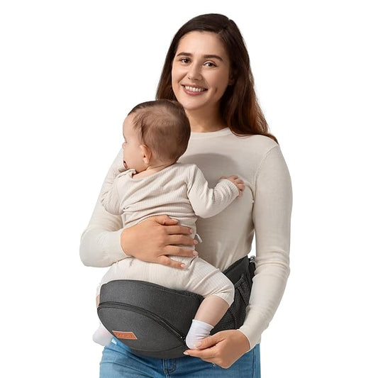 besrey Baby Hip Carrier, Adjustable Waist Belt Carrier, Ergonomic M Position Baby Hip Seat Carrie, Up to 44lb, Easy Fold Up, Infant Hipseat with Fanny Pack
