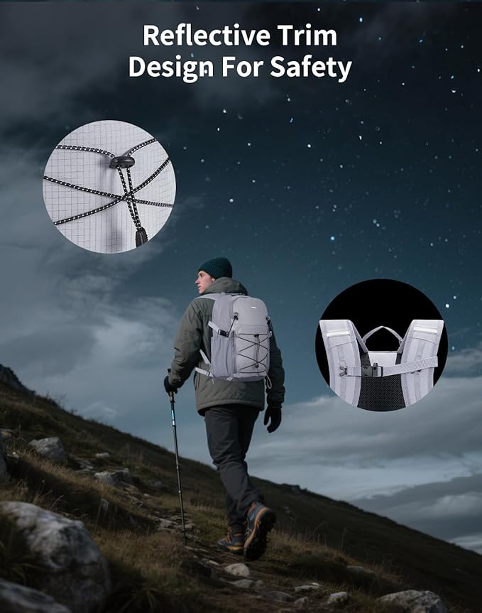 ECOHUB Small Hiking Backpack for Men Women, 20L Lightweight Travel Backpacks Water Resistant Camping Cycling Hiking Daypack