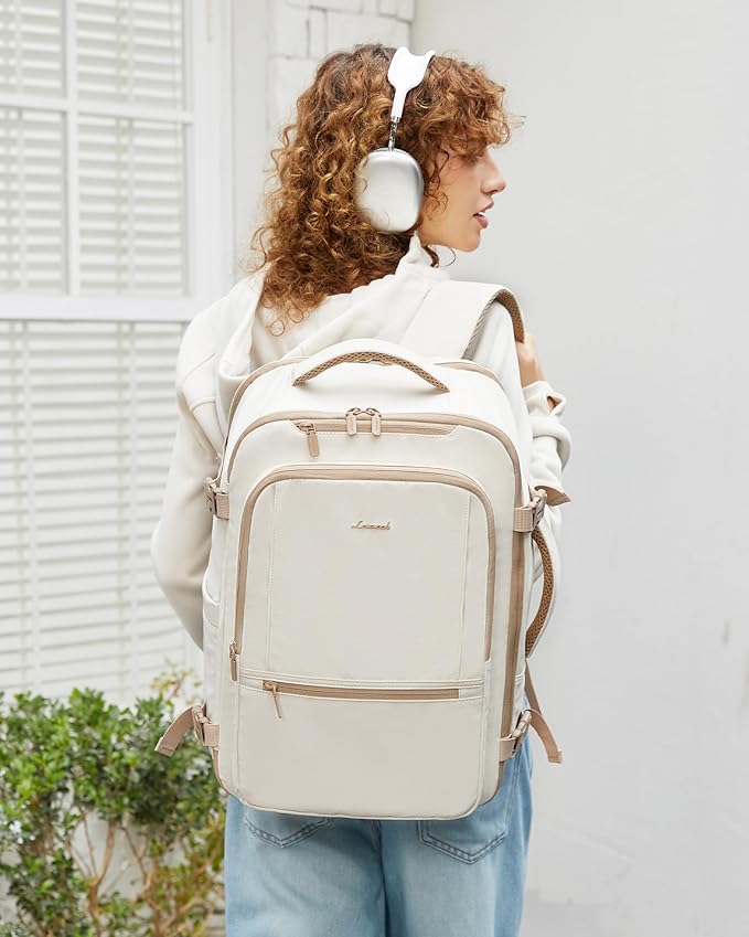 LOVEVOOK Travel Backpack for Women & Men with Waist Belt, 60L Large Carry On Backpack Airline Personal Item Weekender Bag, Water Resistant Laptop Backpacks with 3 Packing Cubes for Travel Essentials
