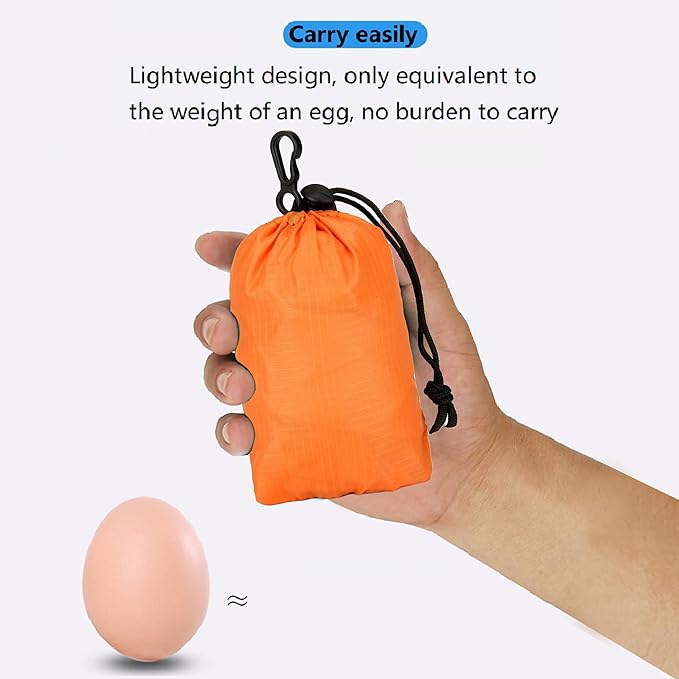 16L Hiking Daypack Lightweight Foldable Travel Backpack Water Repellent Camping Outdoor Packable Easy Carry-on Bag (Orange)