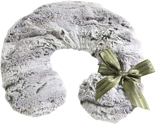 Luxury Eucalyptus Heatable/Chillable Neck Pillow by Sonoma Lavender, Microwaveable for Neck and Shoulders with Removable Washable Covers, Great for Relaxation and Relief (Eucalyptus, Silver Fox)