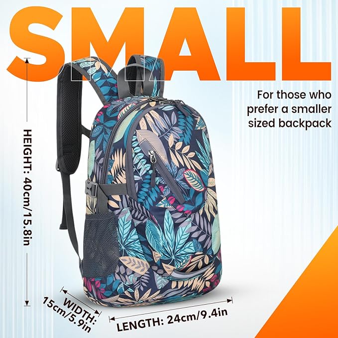 sunhiker Small Cycling Hiking Backpack Water Resistant Travel Backpack Lightweight Daypack M0714 （20-25L） (Leaf)