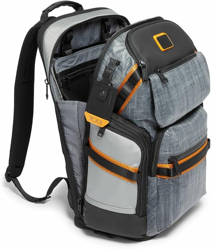 TUMI - Alpha Bravo Nomadic Backpack - Men's Durable Carry On Bag - 18.8" X 15.0" X 9.0" - Fits up to 15" Laptop - Steel