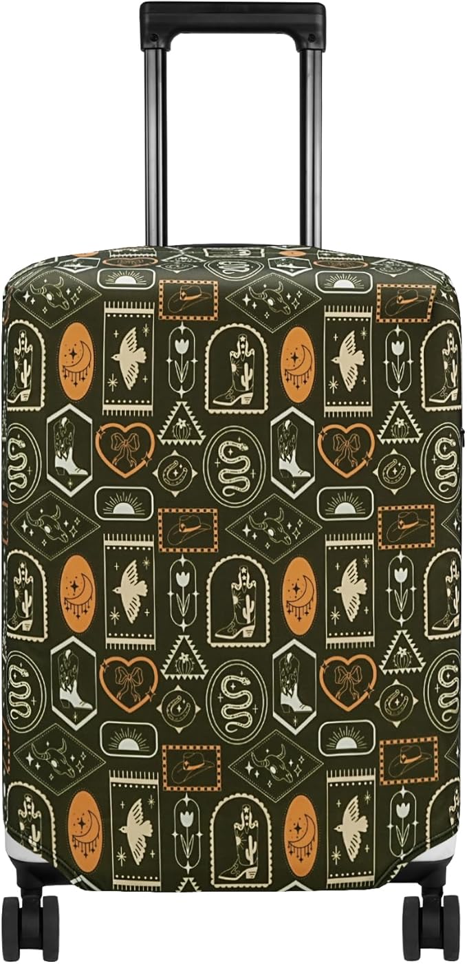 HYPER VENTURE Washable Luggage Cover - Fashion Suitcase Protector Fits 27-30 Inch Luggage (Wilderness Mark, L)