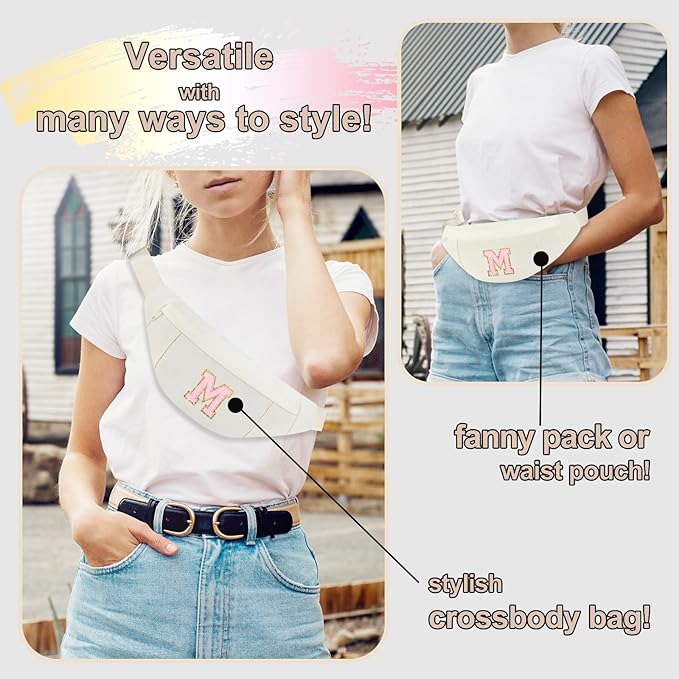 MAXTOP Large Crossbody Fanny Pack with 4-Zipper Pockets,Gifts for Enjoy Sports Festival Workout Traveling Running Casual Hands-Free Wallets Waist Pack Phone Bag Carrying All Phones