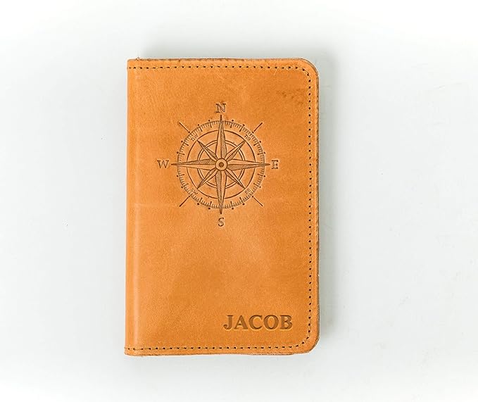 Leather Passport Cover, Field Notes Cover Wallet, Travel Passport Cover, Personalized Wallet Cover, Custom Full Grain Leather Passport, Passport Holder, Made in USA
