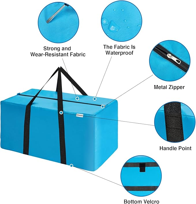 Extra Large Moving Bags Heavy Duty Space Saver Vacuum Storage Bag Vacuum Seal bags for Clothing Travel Packing bag Blue bags for Moving Vaccine Sealed Blue Storage Bag (4 Pack)