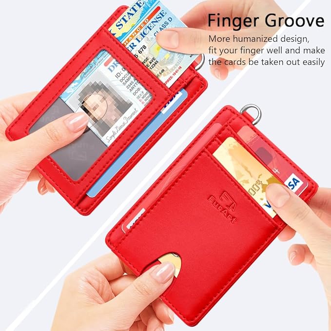FurArt Slim Minimalist Wallet, Front Pocket Wallets, RFID Blocking, Credit Card Holder for Men & Women
