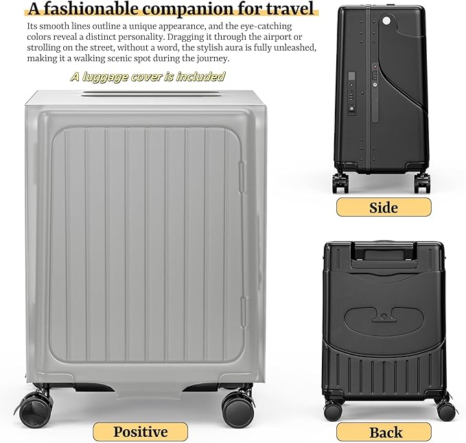 24" Ride-On CHECKED Luggage with Child Seat – Kids Travel Stroller Suitcase | 40L Large Capacity, USB Port & TSA Lock | Durable ABS+PC Hard Shell