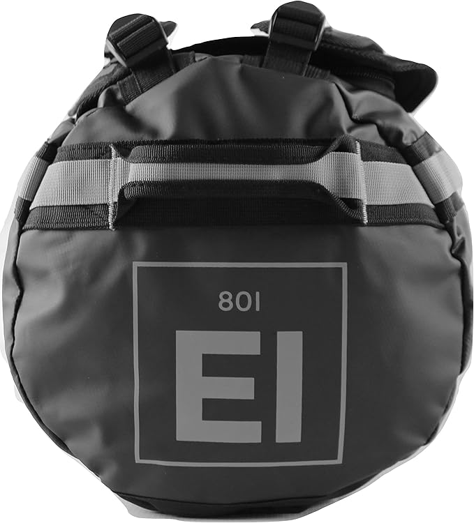Element Equipment Trailhead Duffel Bag Shoulder Straps Waterproof Black/Grey Medium