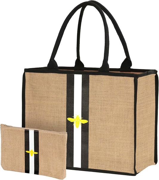Large Beach Bag Jute Woven Tote